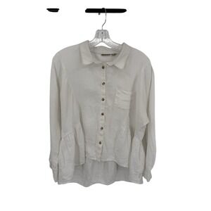 Anthropologie Holding Horses Mckenzie Linen Top Womens S Lagenlook Beachy Comfy